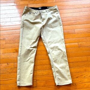 DKNY cream tan chinos. Slim fit. Stretch waist 34x30